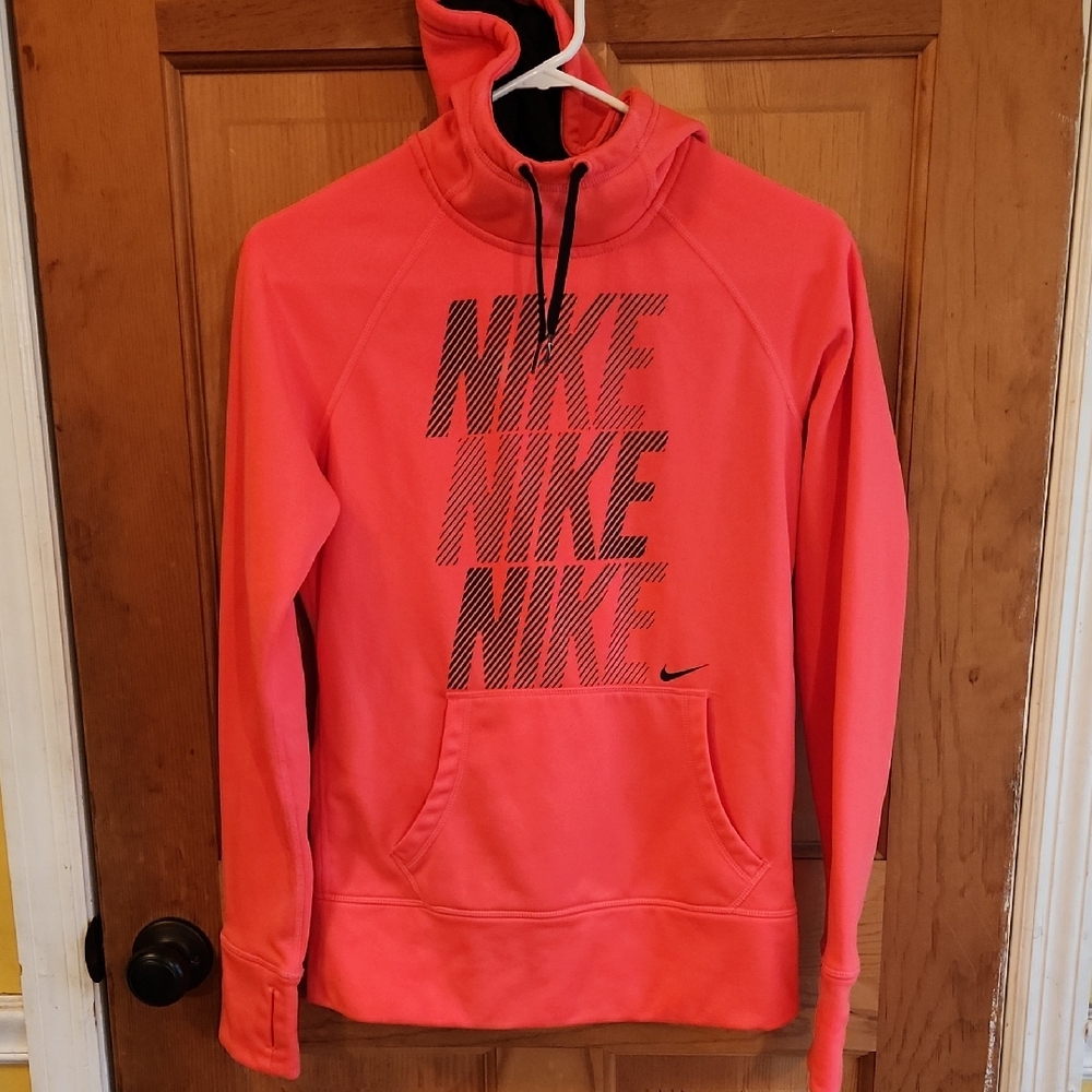 Nike Bright Coral Sweatshirt with Black Accents